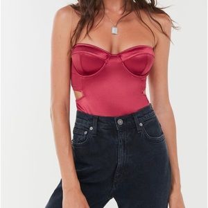 NWT Urban outfitters satin bustier bodysuit